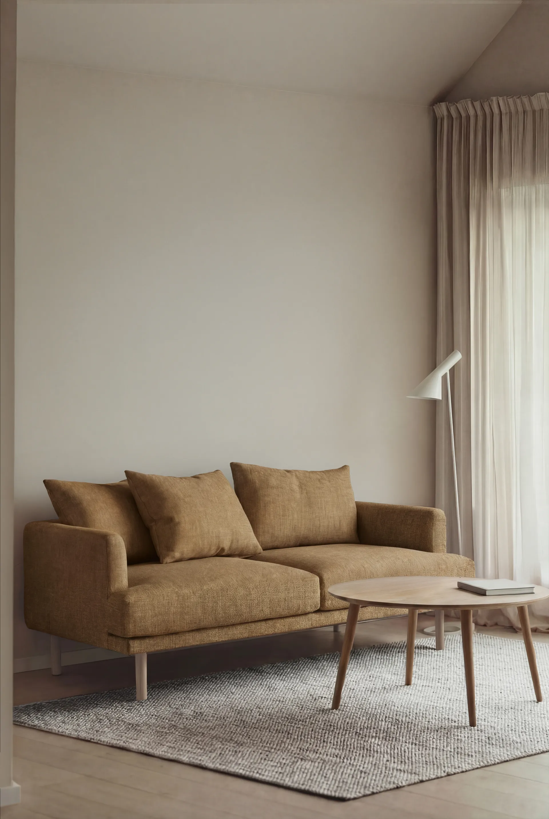 Sjövik sofa, Same Ochre 6676-white-oiled oak, 2,5-seater 1898
