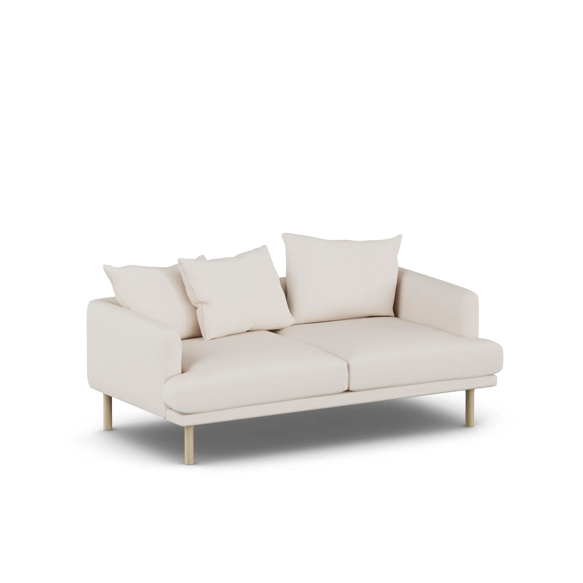 Sjövik sofa, Same Off White 6671-white-oiled oak, 2,5-seater 1898