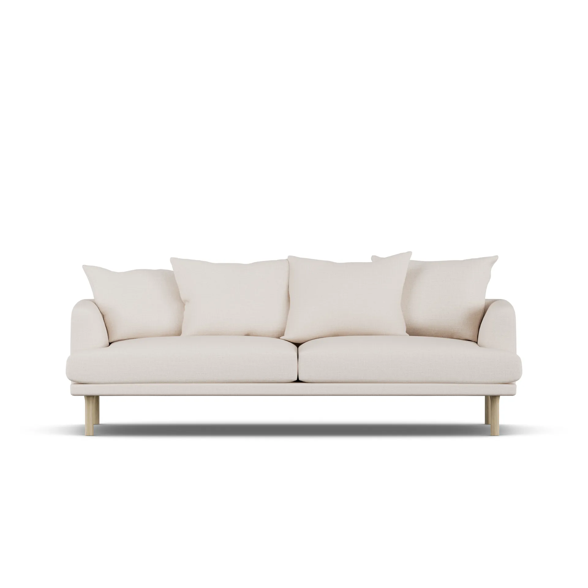 Sjövik sofa, Same Off White 6671-white-oiled oak, 3-seater 1898
