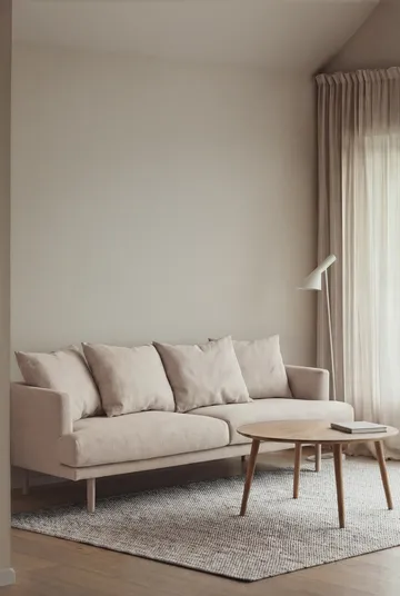 Sjövik sofa - Same Off White 6671-white-oiled oak, 3-seater - 1898