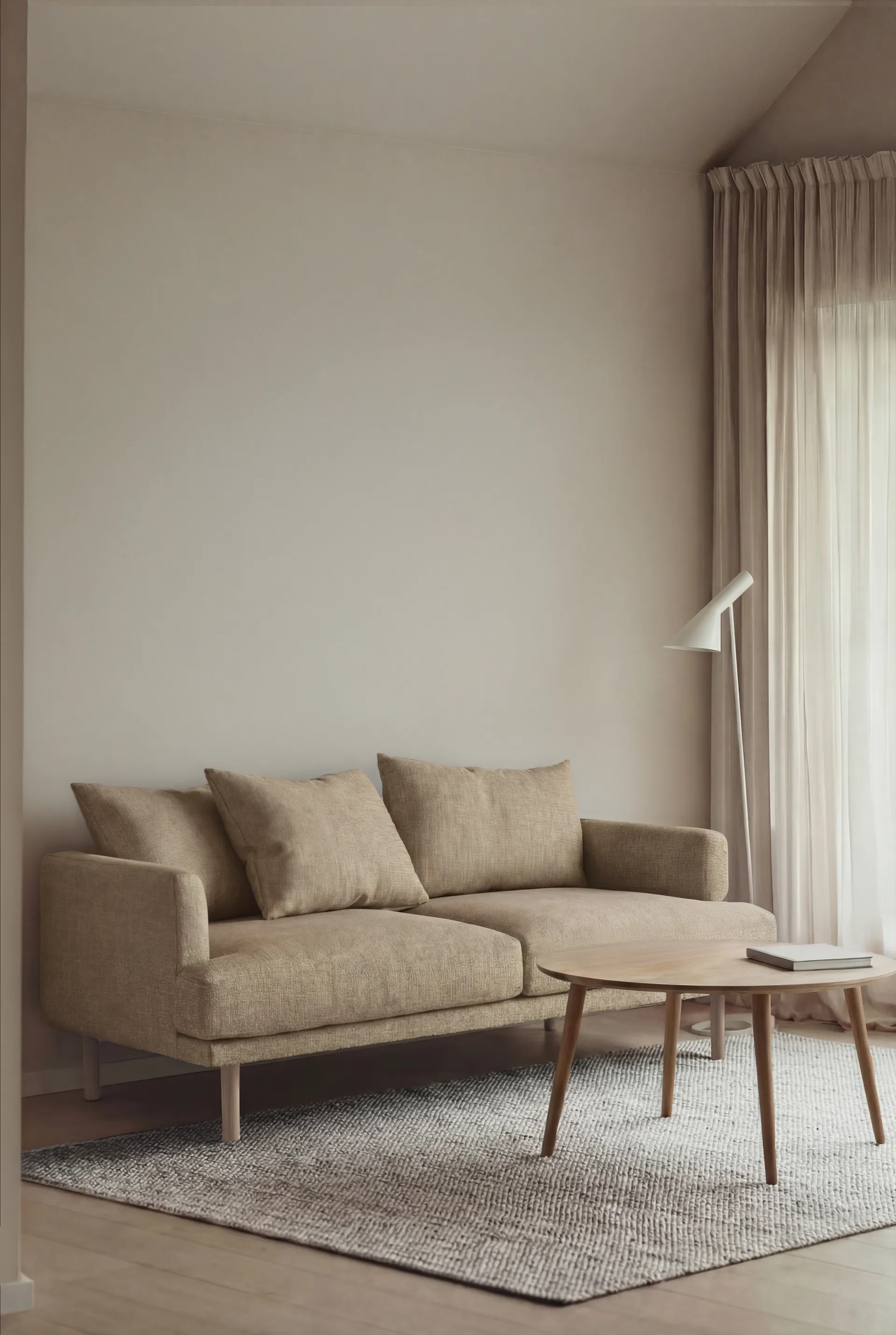 Sjövik sofa, Same Sand 6672-white-oiled oak, 2,5-seater 1898