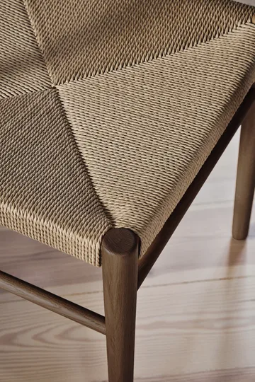 Smoked lacquered oak-natural woven, 6-pack - 1898