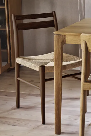 Smoked lacquered oak-natural woven, 6-pack - 1898