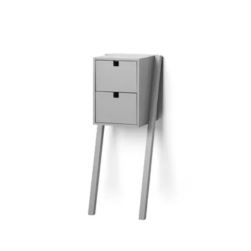 Square bed- and hall way shelf - Grey - 1898