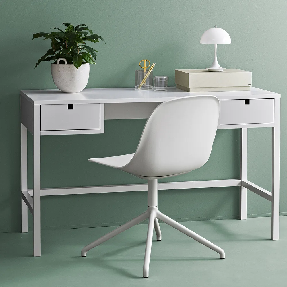 Square writing table, White 1898