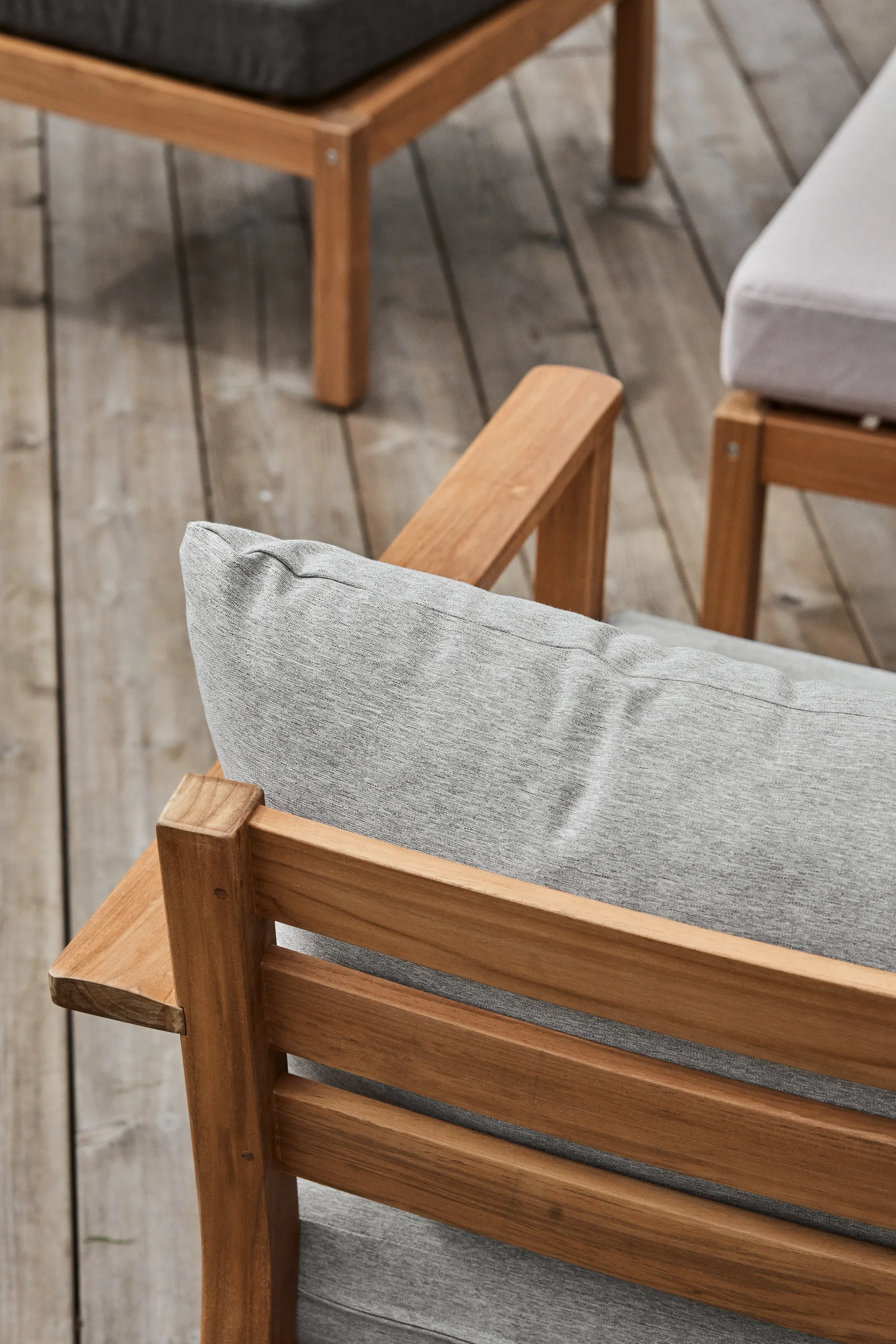 Stockaryd sofa module 2-seater right teak/light grey 1898