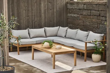 Stockaryd sofa module corner section teak/light grey - 1898