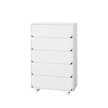 Vidja high chest of draws - White lacq. 5 box - 1898