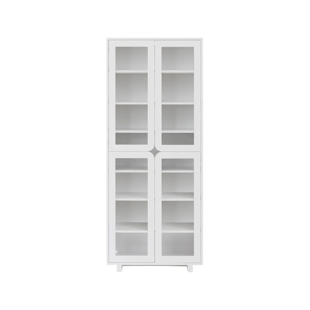 Vidja hight display cabinet, White lack 1898