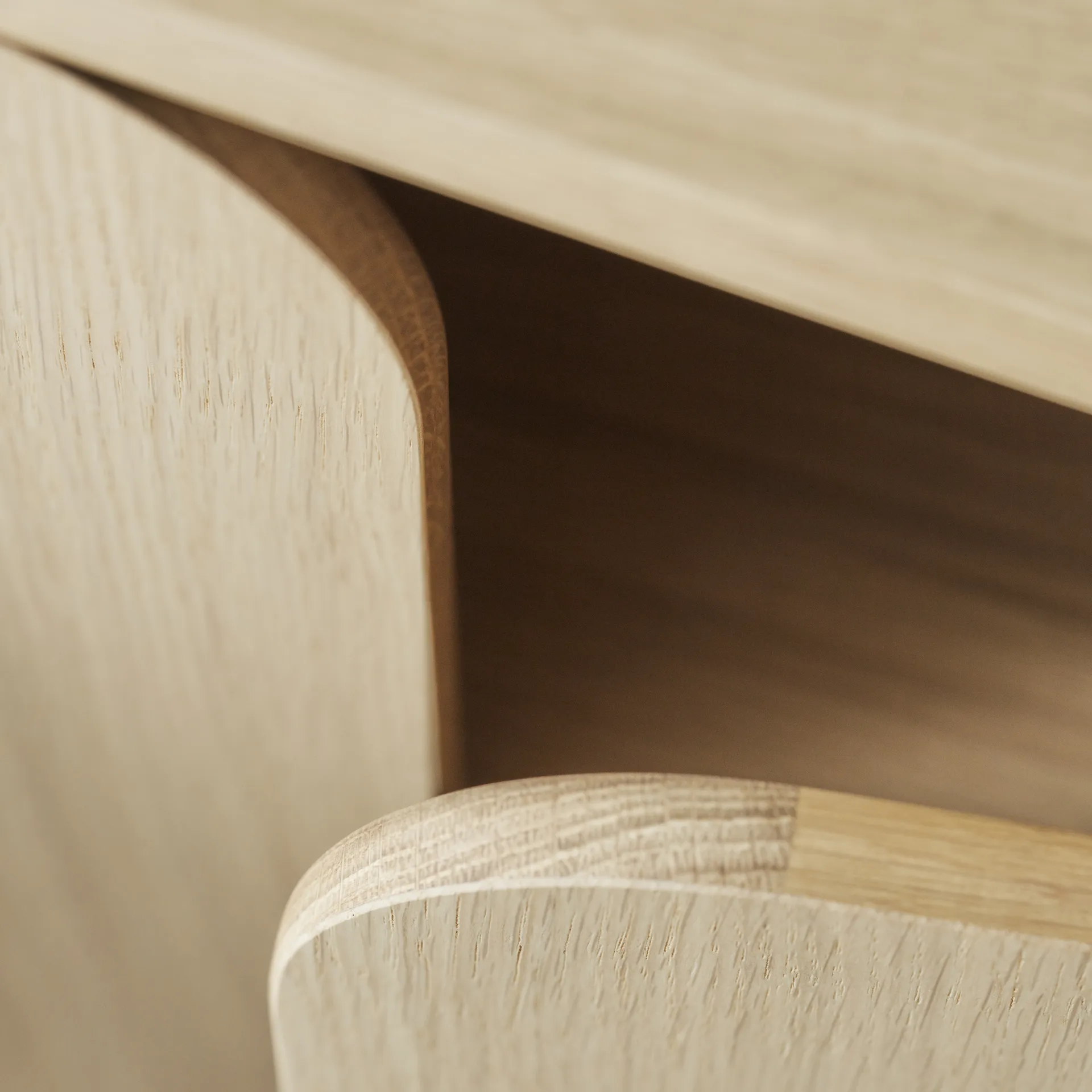 Vidja side table, White pigmented oak 1898