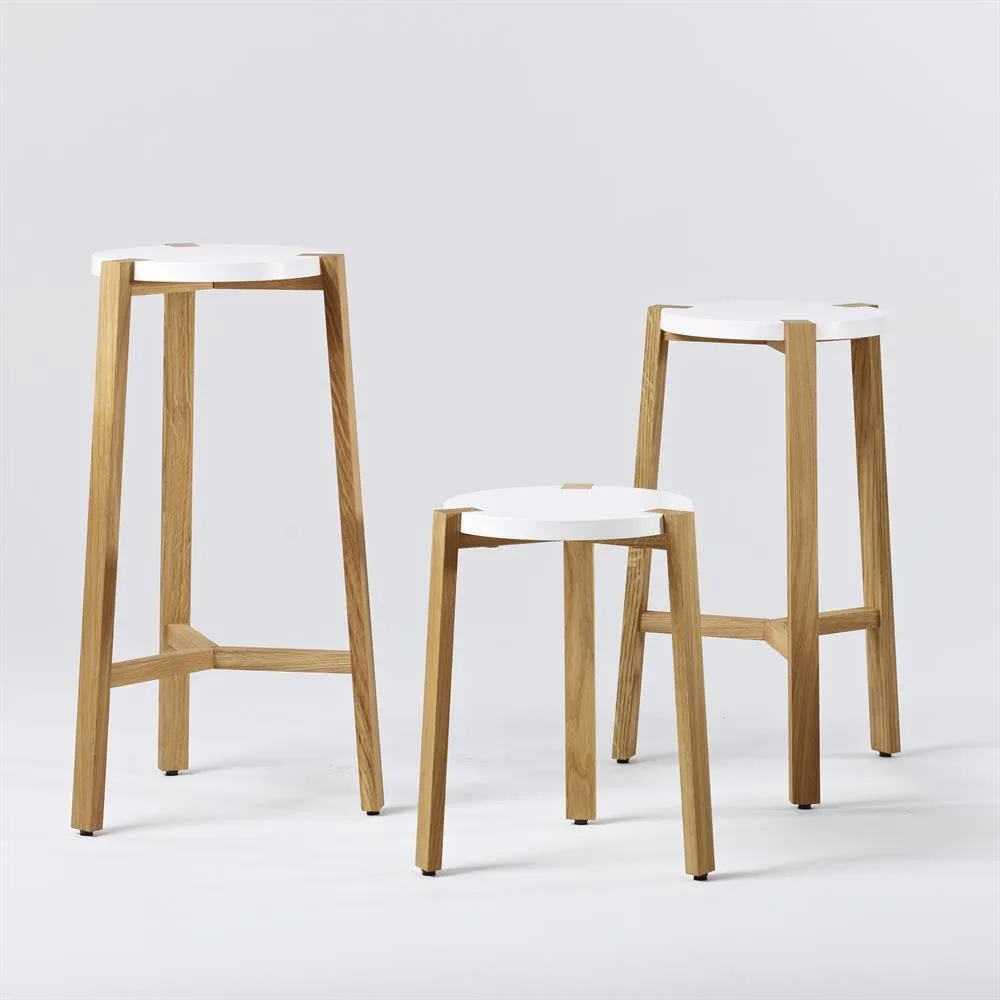 Happy bar stool low 66, White A2
