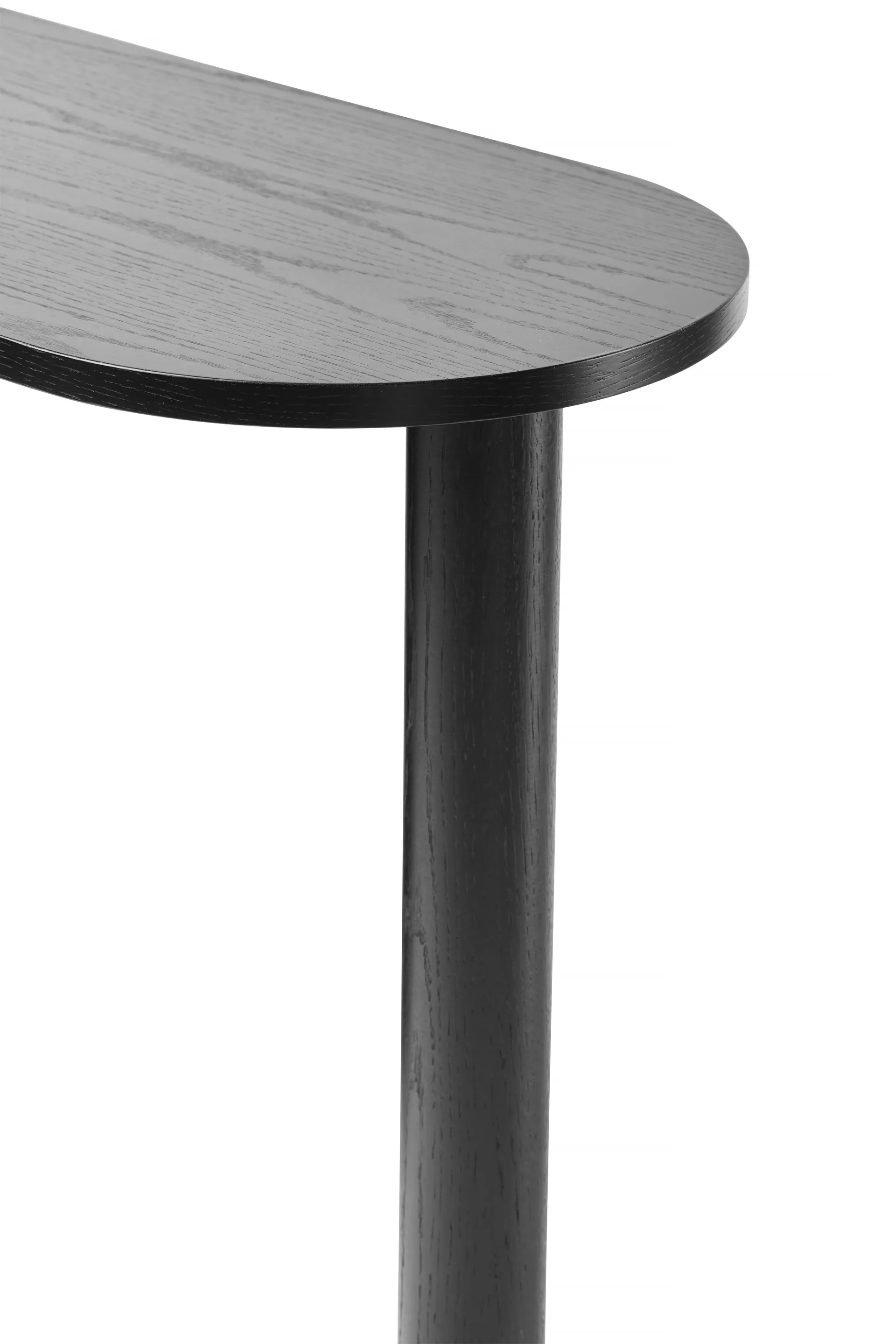 Hub desk, Black-stained oak, 100x73x43 cm A2