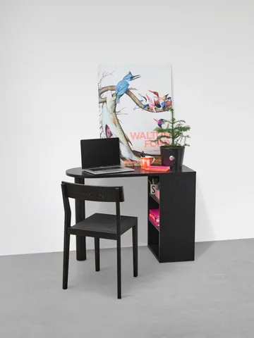 Hub desk - Black-stained oak, 100x73x43 cm - A2