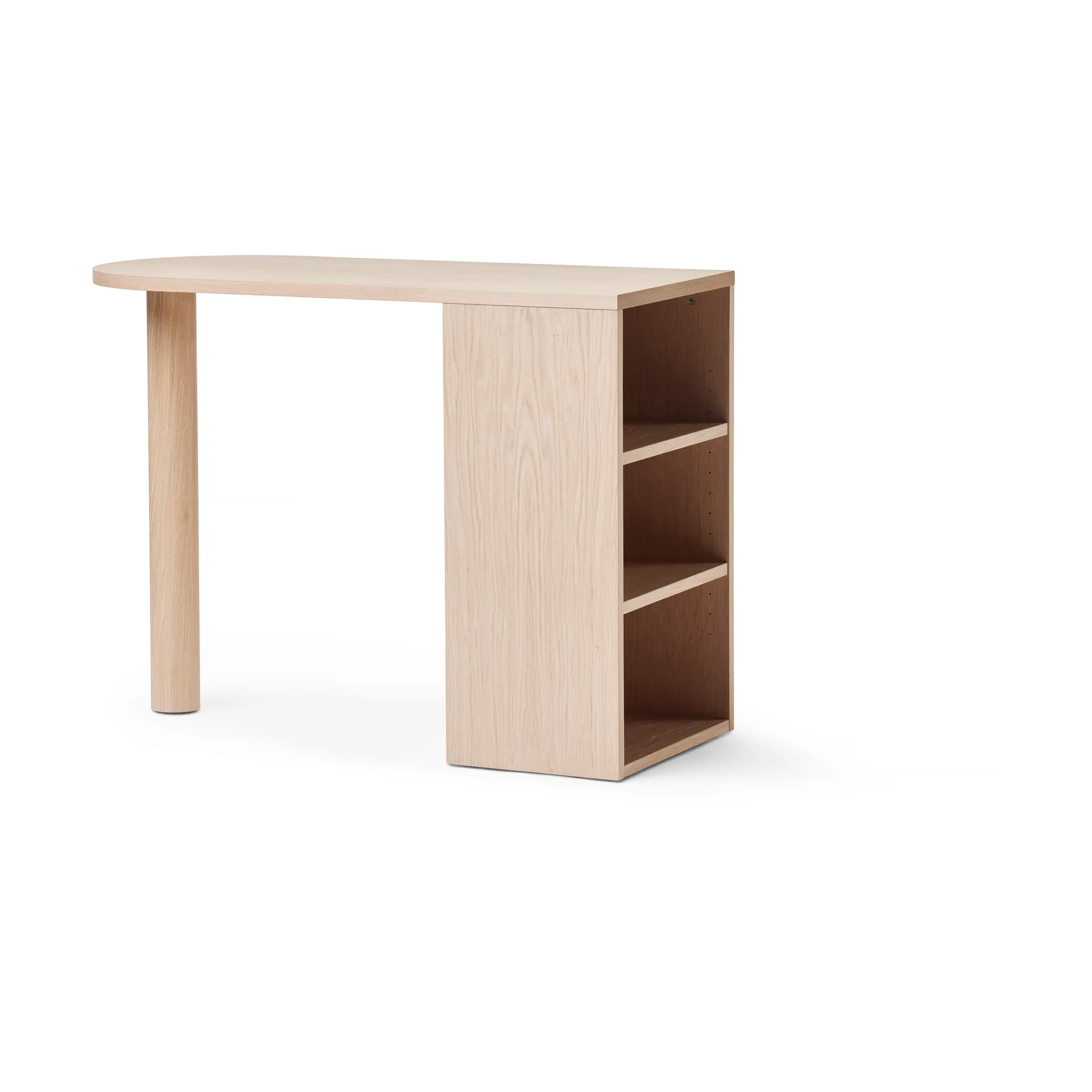 Hub desk, White-oiled oak, 100x73x43 cm A2