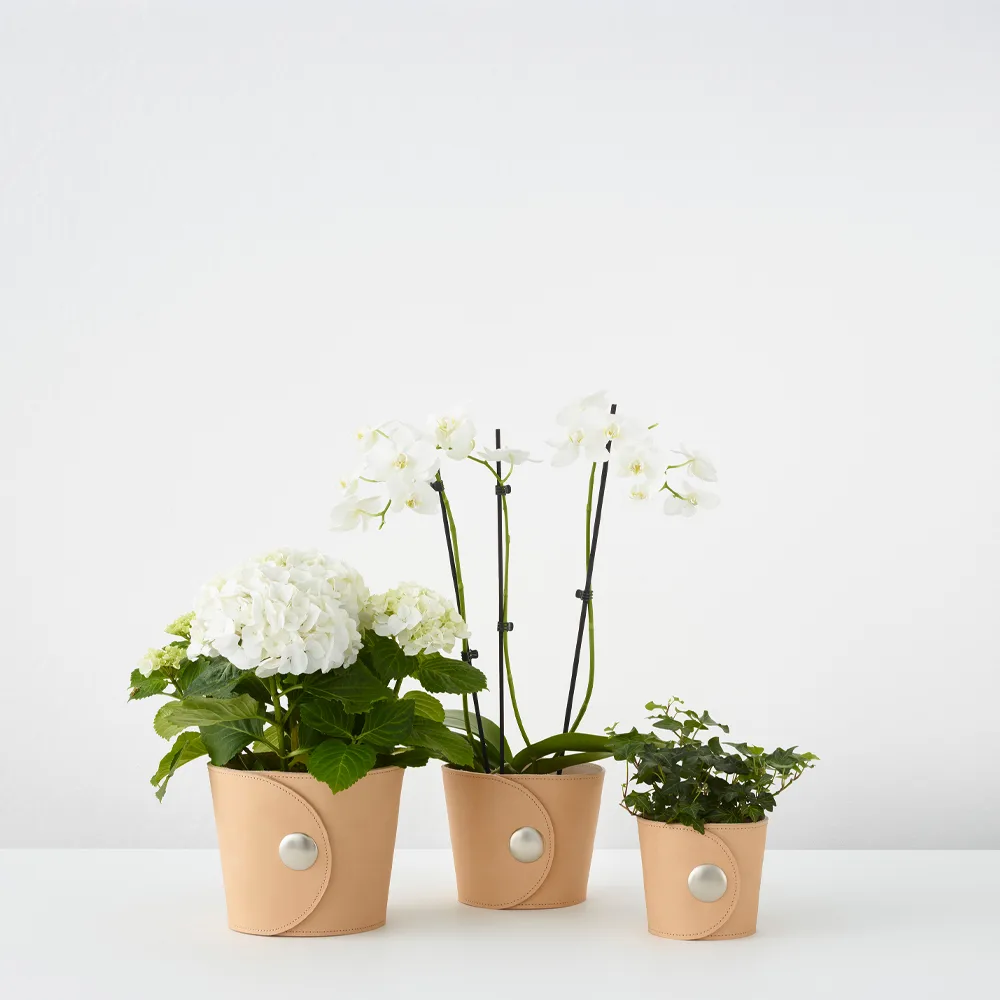 Hug flower pot, Light brown, h.17 cm Ø20 cm A2
