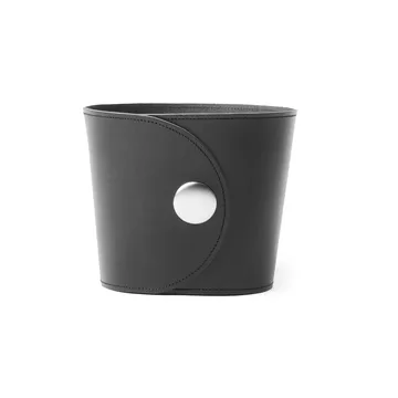 Hug flower pot - Tärnsjö leather black, Ø20x17 cm - A2