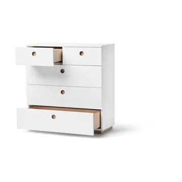 Keep high chest of drawers - White-oiled oak, 95x98x40 cm - A2