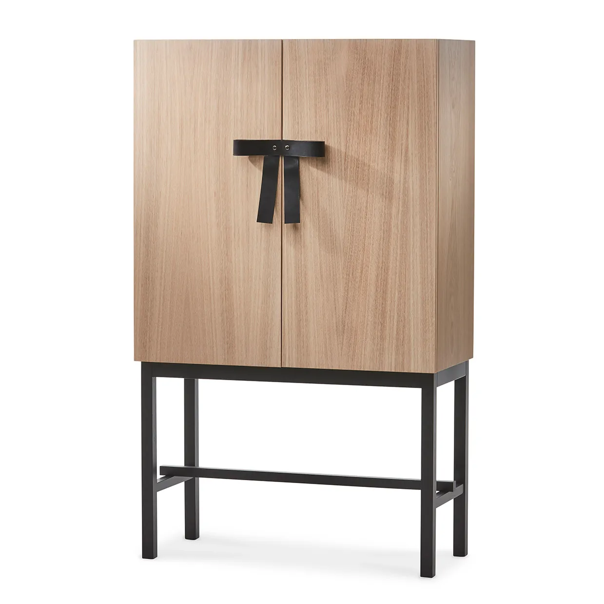 The Bow cupboard, White-oiled oak-black A2