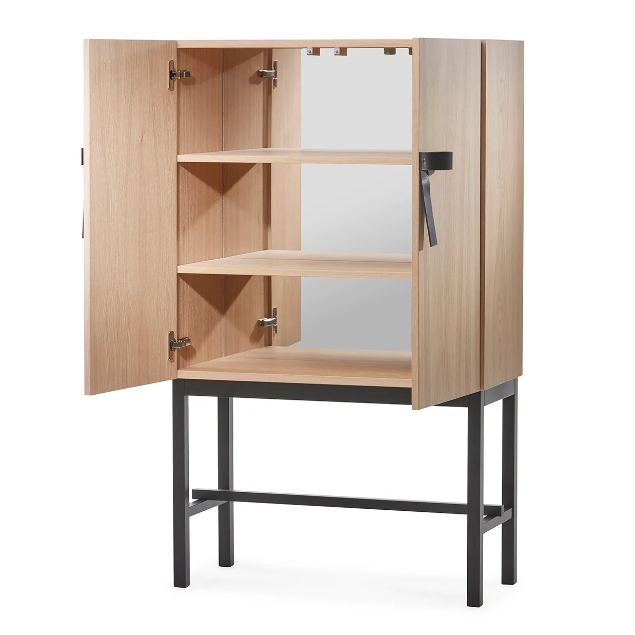 The Bow cupboard, White-oiled oak-black A2