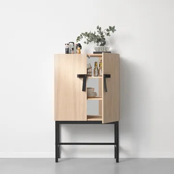 The Bow cupboard - White-oiled oak-black - A2