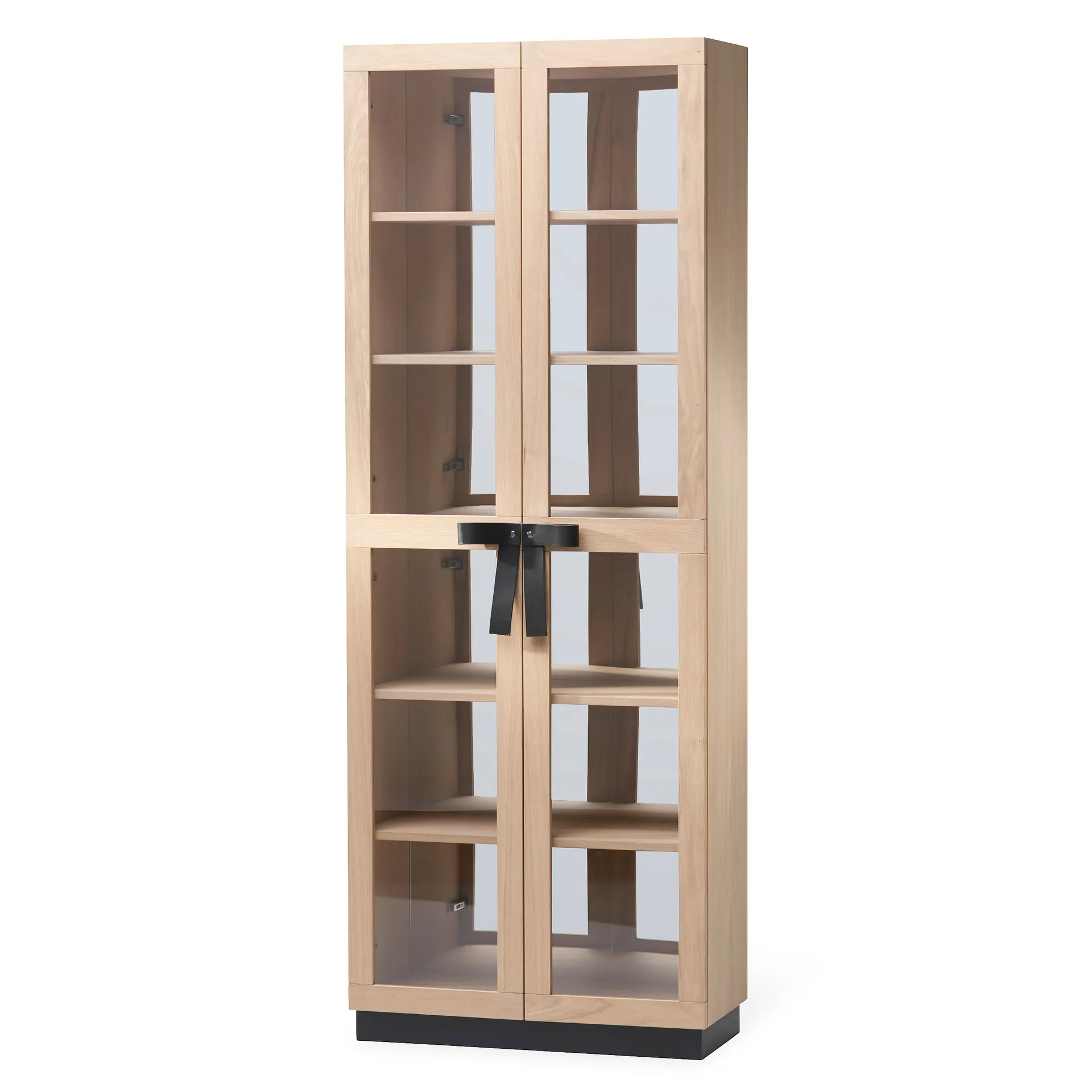 The Bow display cabinet, White oiled oak A2