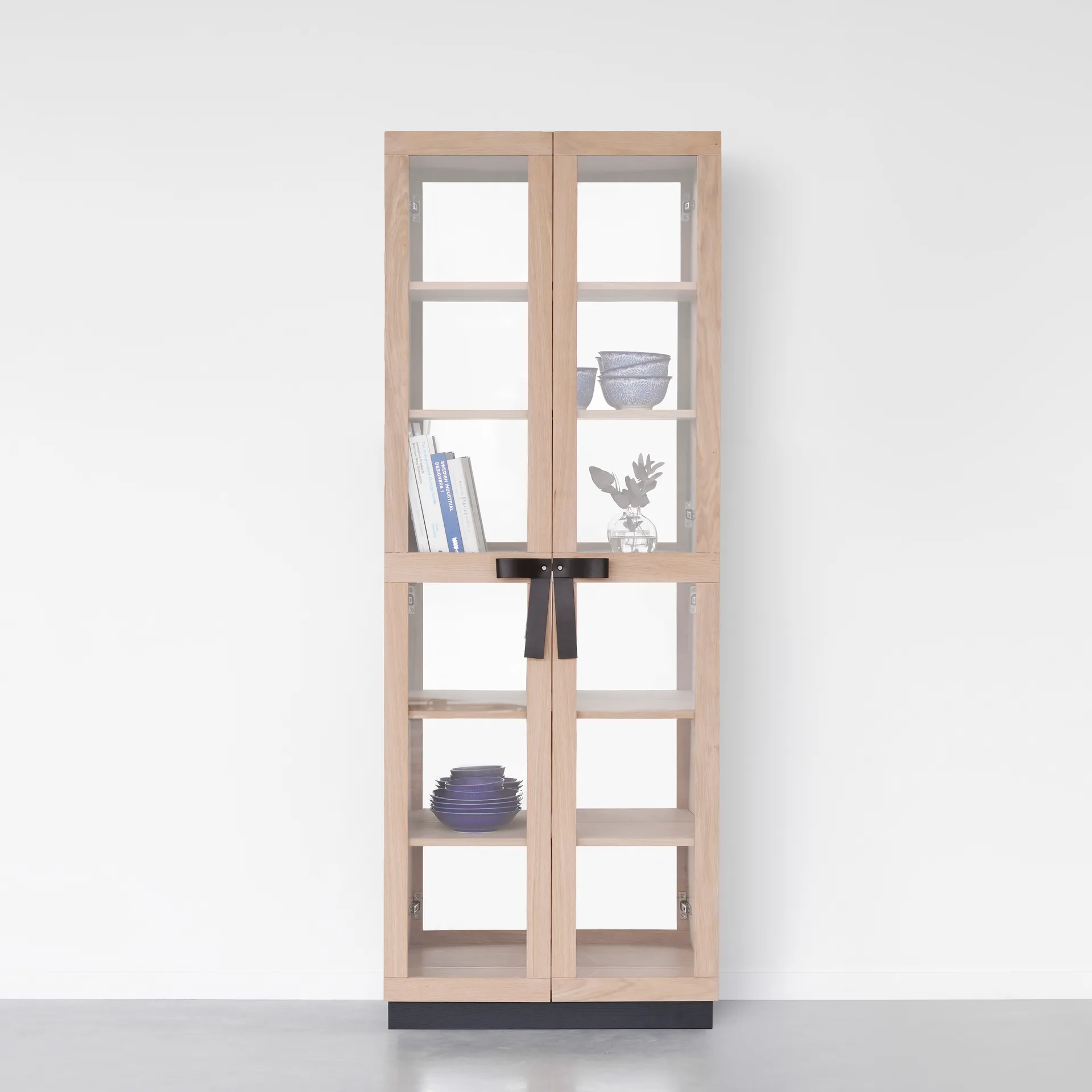The Bow display cabinet, White oiled oak A2