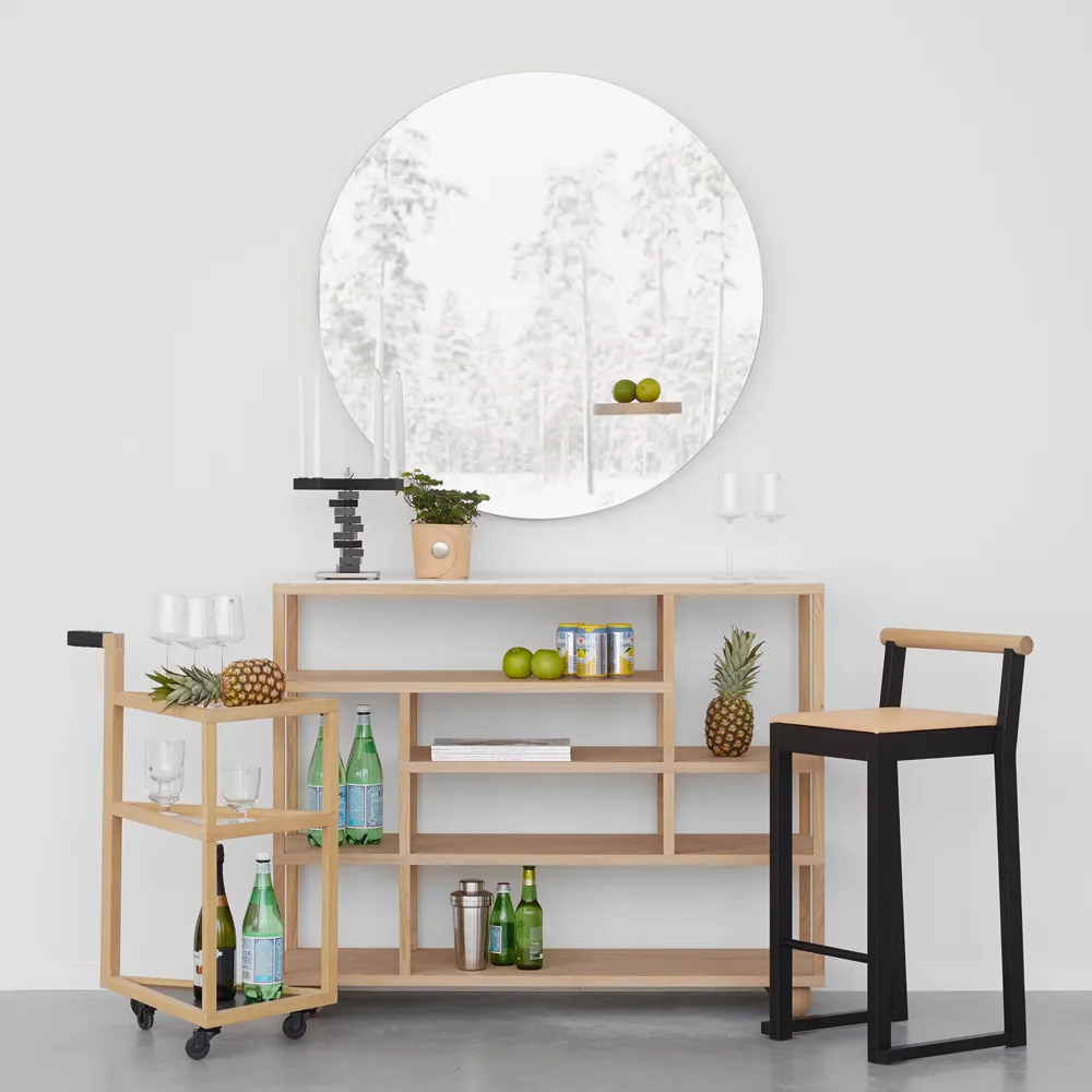 You mirror, White oiled oak A2