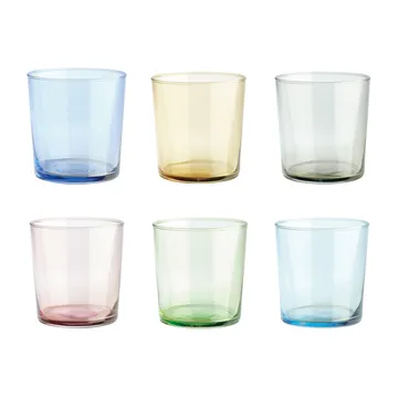 Café drinking glass multi - 6-pack - Aida