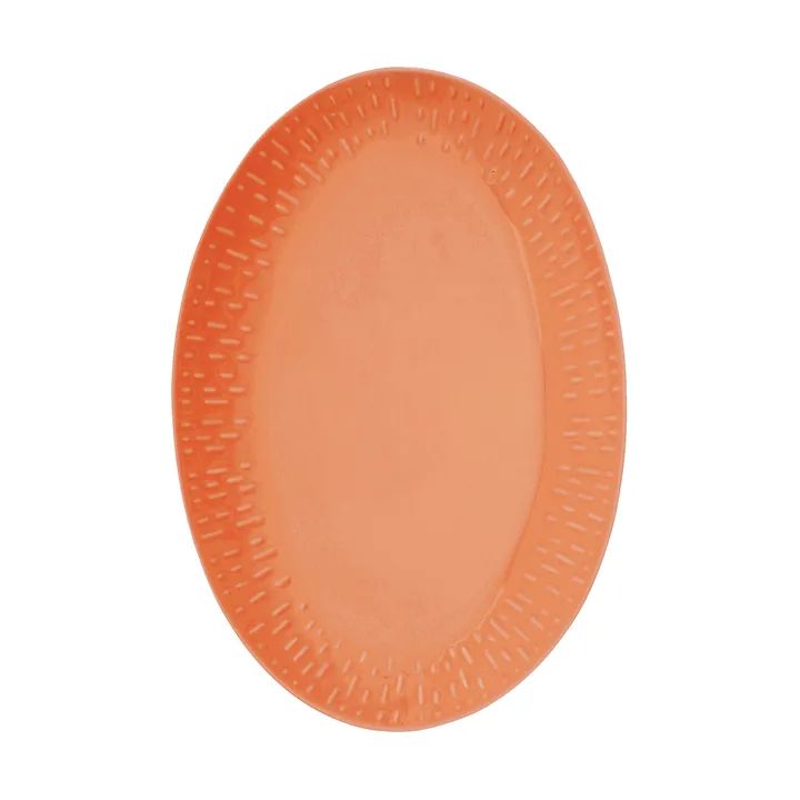 Confetti oval platter - Apricot, 25.5x36 cm - Aida
