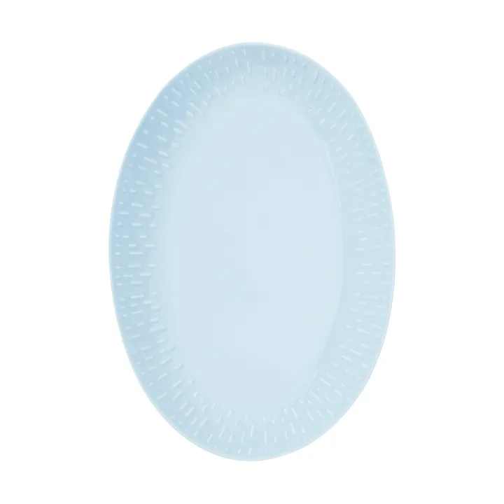Confetti oval platter - Aqua, 25.5x36 cm - Aida