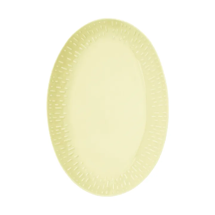 Confetti oval platter - Lemon, 25.5x36 cm - Aida