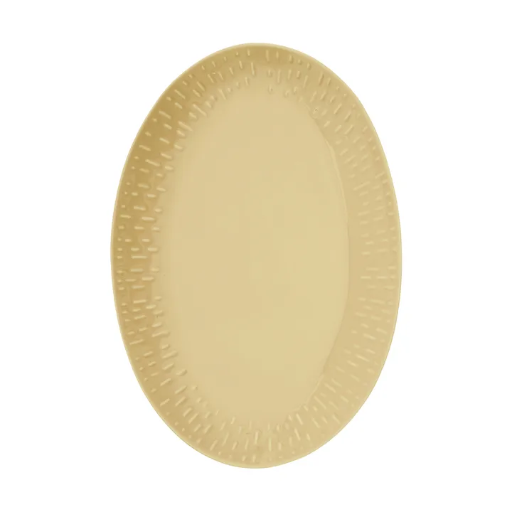 Confetti oval platter - Mustard, 25.5x36 cm - Aida