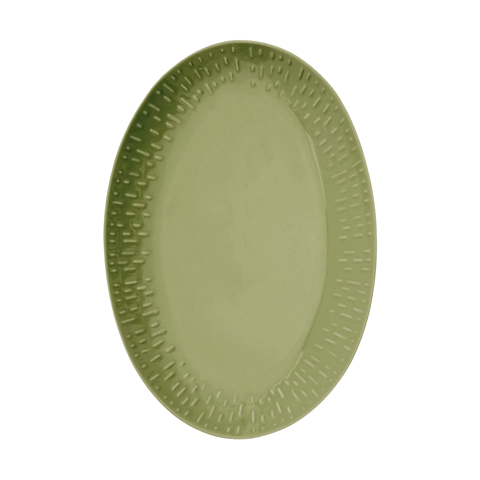 Confetti oval platter, Olive, 25.5x36 cm Aida