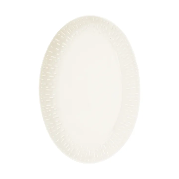 Confetti oval platter - Vanilla, 25.5x36 cm - Aida