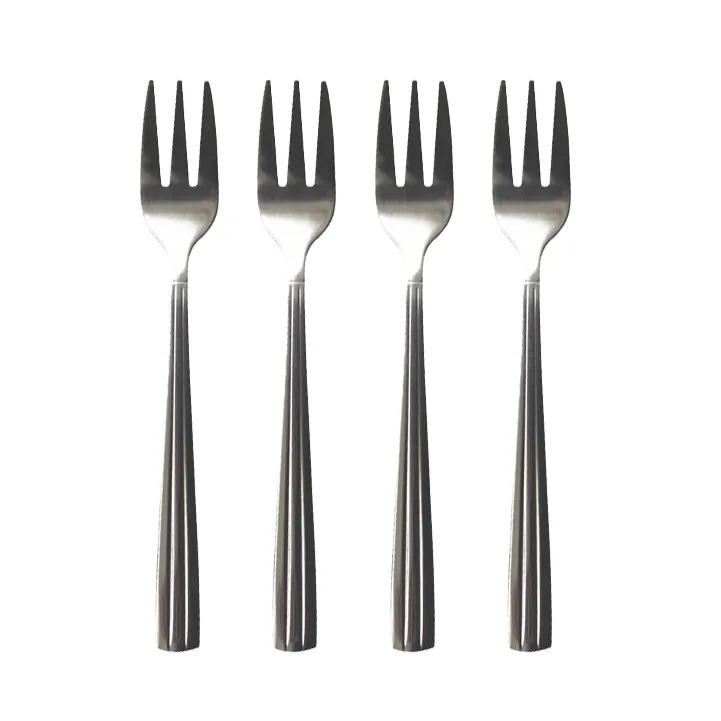 Groovy cake fork 4-pack, stainless steel Aida