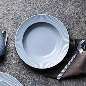 Groovy deep plate Ø 23 cm - Grey - Aida