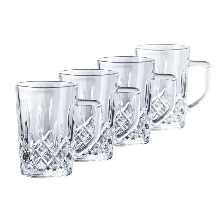 Harvey coffee glass with handle 27,5 cl 4-pack - Clear - Aida