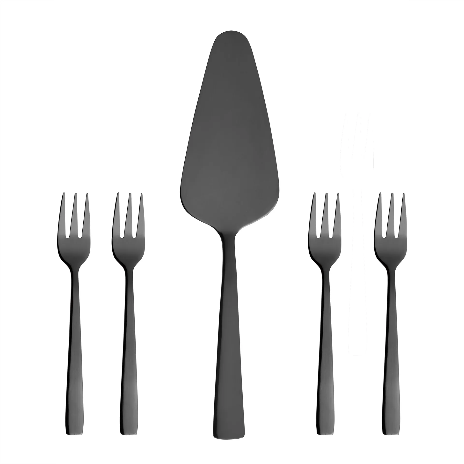 Raw cake set 5 pieces, black Aida