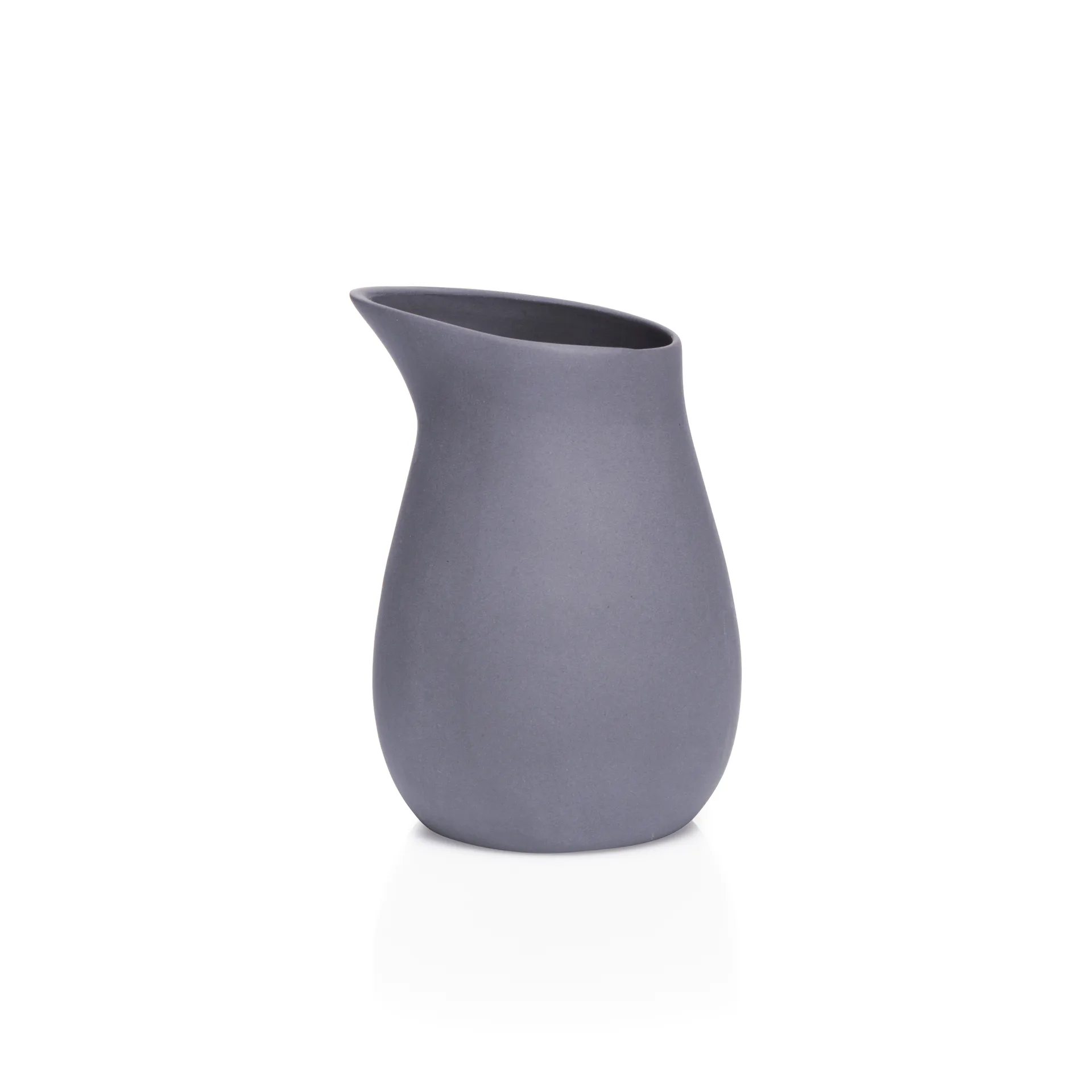 Raw cream jug stoneware 20 cl, grey Aida