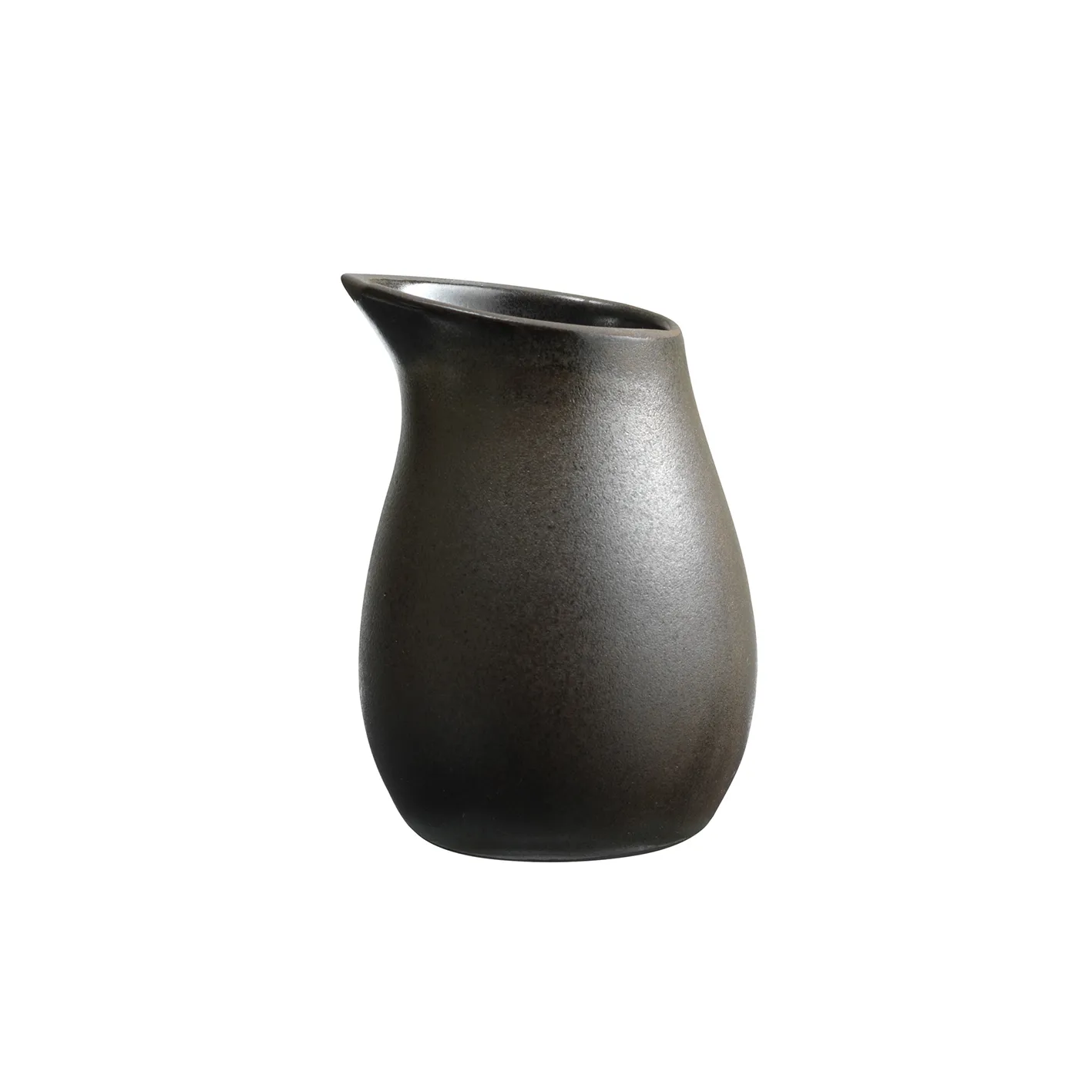 Raw cream jug stoneware 20 cl, metallic brown Aida