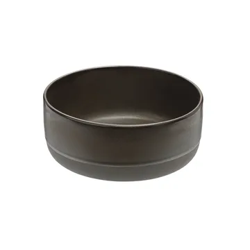 Raw deep bowl stoneware - Metallic brown - Aida