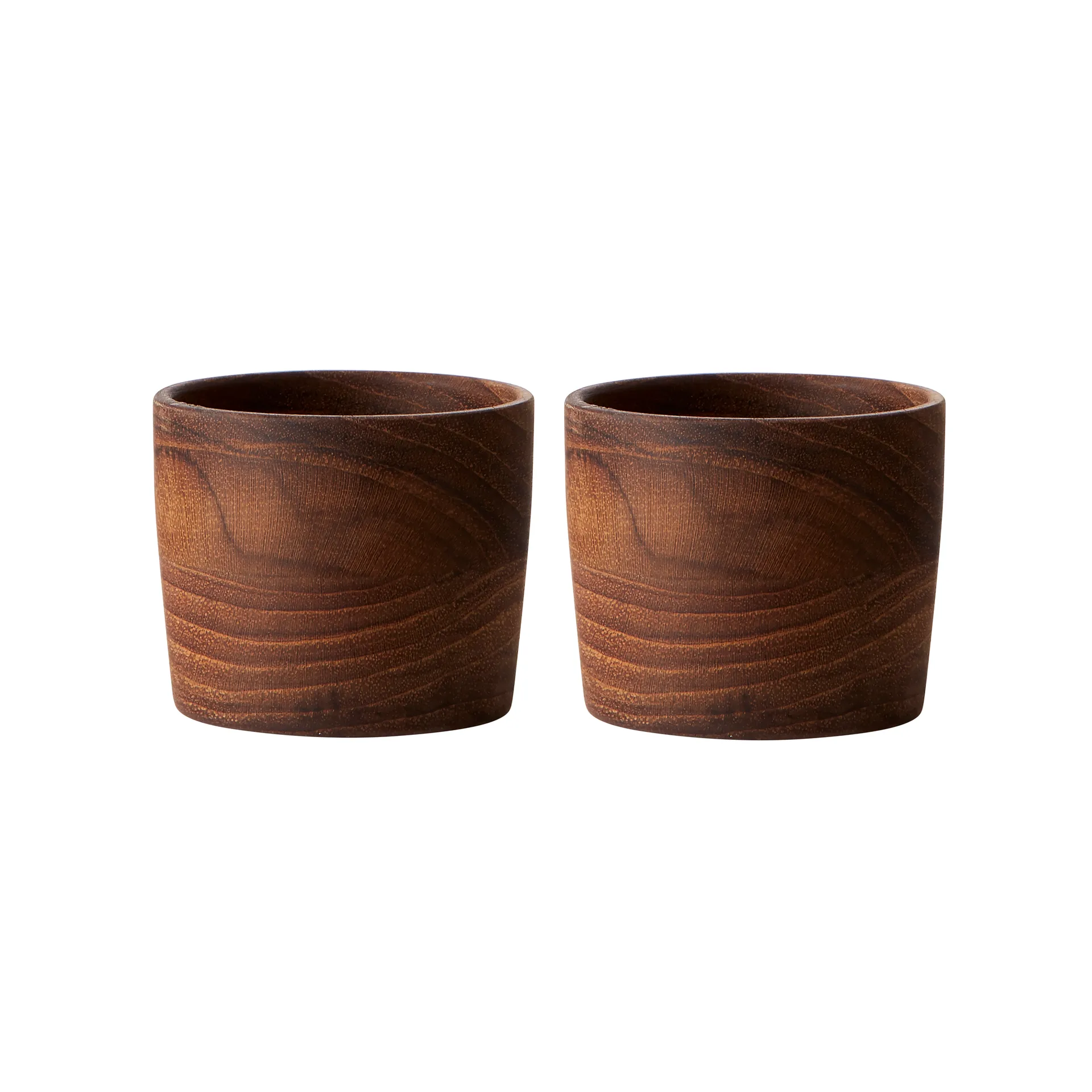 Raw egg cup teak 2-pack, brown Aida
