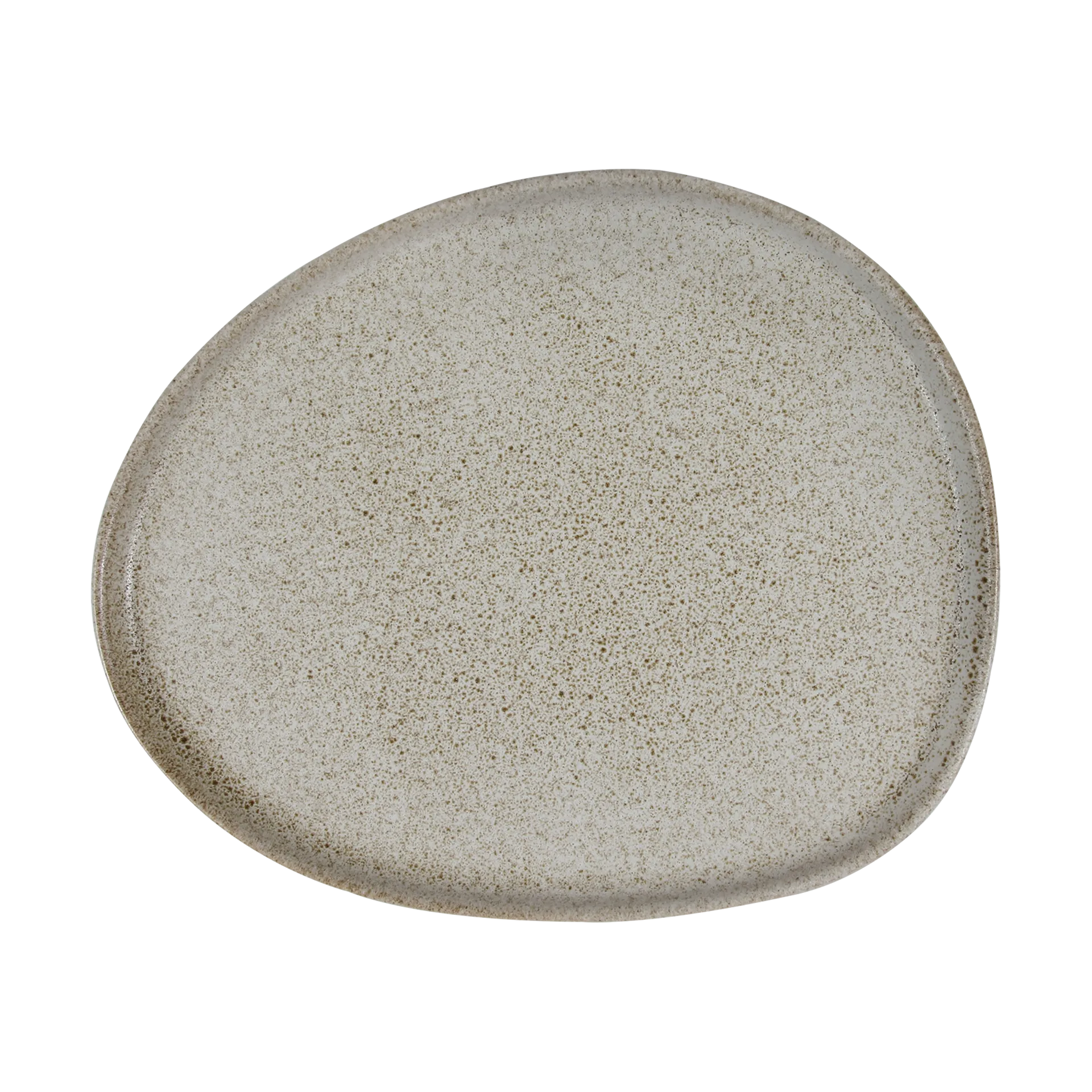 Raw Organic lunch plate 24x21 cm, Sandy beige Aida