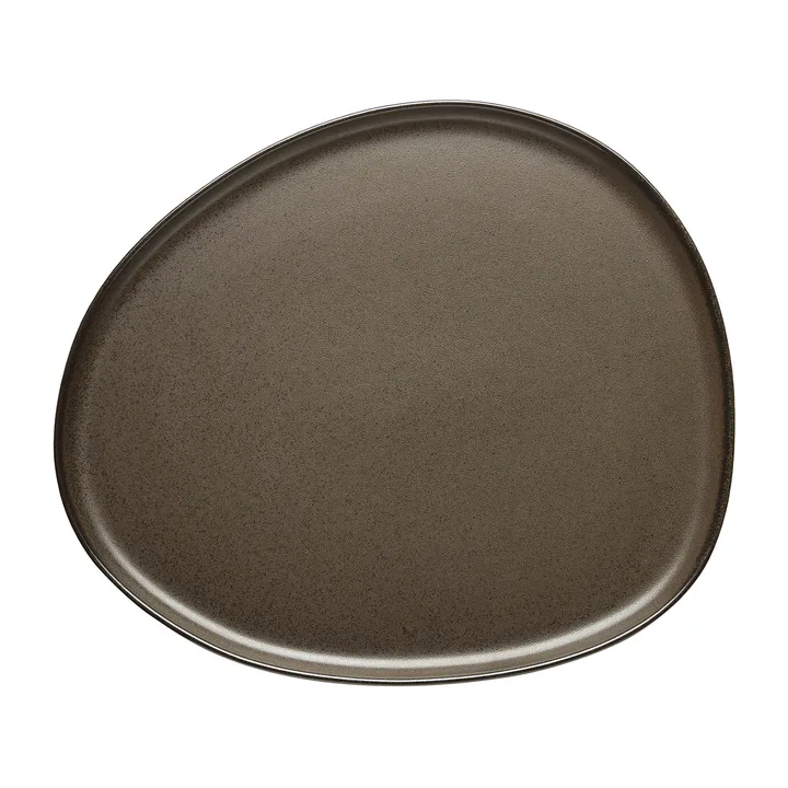 Raw Organic plate 29x25 cm - Metallic Brown - Aida
