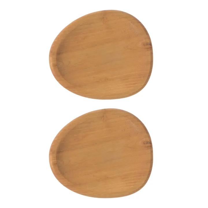 Raw partyplate 13x11.4 cm 2-pack - Wood - Aida