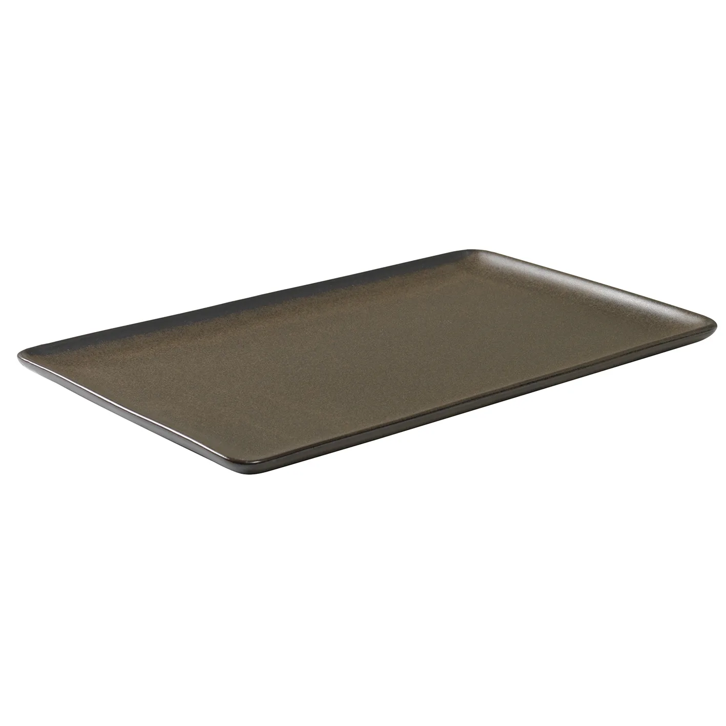 Raw plate 31.5x20 cm, metallic brown Aida