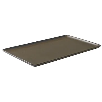 Raw plate 31.5x20 cm - metallic brown - Aida