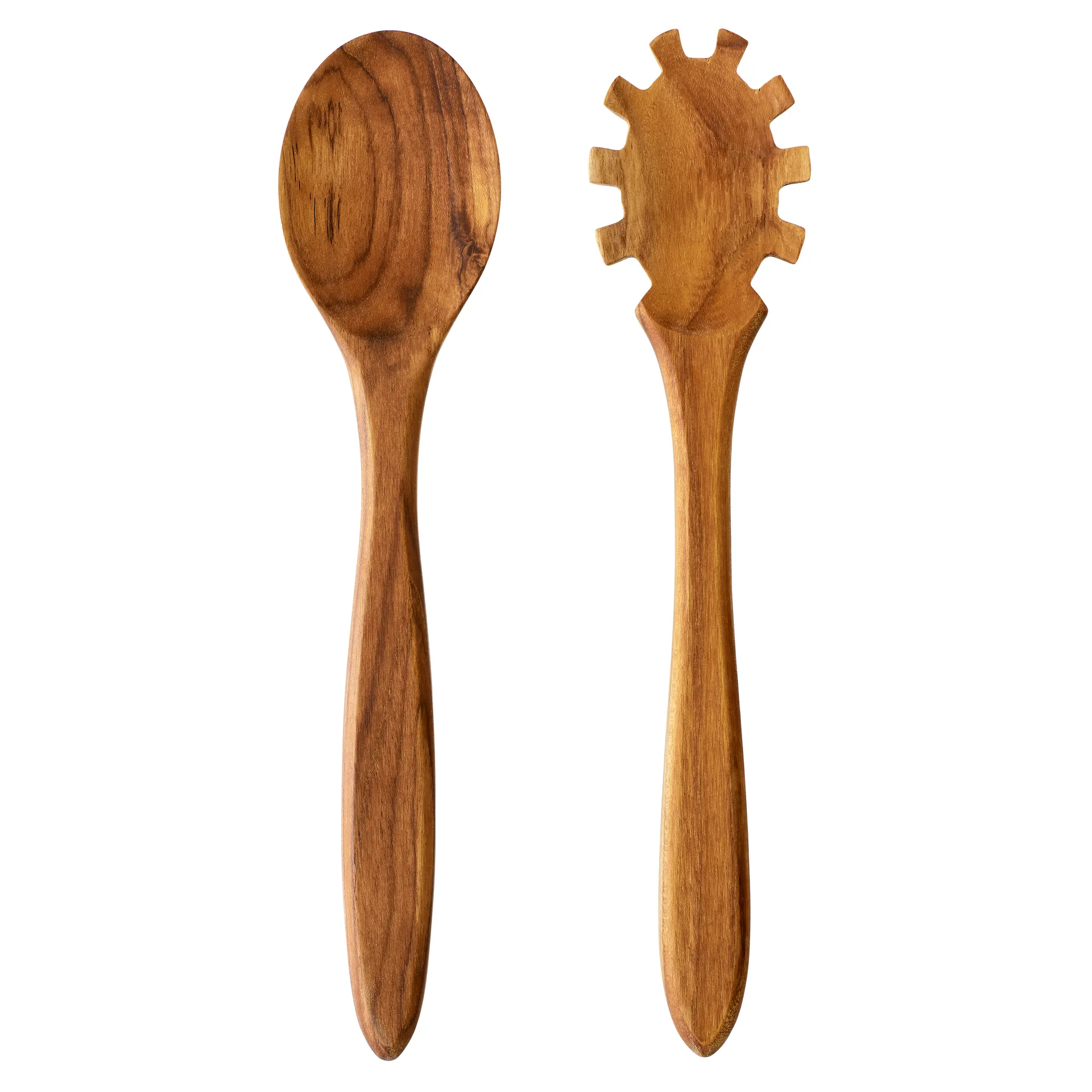 Raw salad cutlery 2 pieces teak, brown Aida