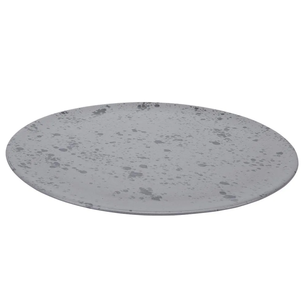 Raw serving platter Ø34 cm, grey with dots Aida