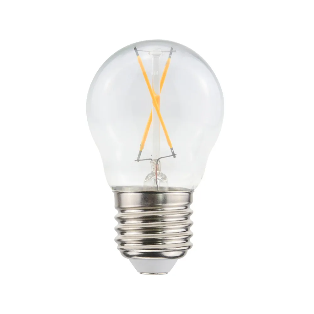 Airam Filament LED-globe light source, Clear, non-dimmable, 2-filament e27, 1w Airam